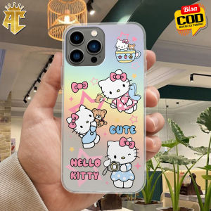 Case Hologram Infinix Smart 8 Hot 40i Hot 40 Pro Hot 9 Play Note 30 4g Hot 30i Motif ( 3D HELLO KITTY ) Softcase Hologram Bening Tebal - Clear Case 2MM - Sofkes Hp - Kesing Lucu - Casing Viral