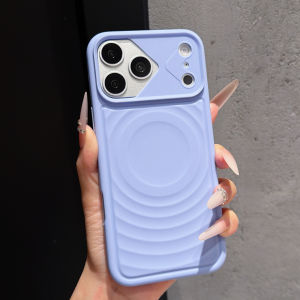 Luxury Soft Bumper Ripple Pattern Case For iPhone 18 17 Air 17E 16E 16 15 14 13 12 11 Pro Max Plus Shiny Candy Shockproof Covers