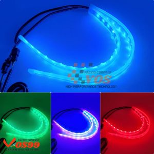 LAMPU LED ALIS SLIM 30CM 45CM 60CM REMOTE RGB SEIN RUNNING DAN SEN JALAN BISA PAKAI DI MOTOR & MOBIL