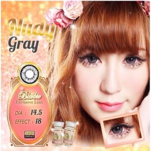 Nudy / Komi สีเทา Gray ตาโต คอนแทคเลนส์ บิ๊กอาย Contact Lens Bigeyes สายตาปกติ สายตาสั้น โทนแบ๊ว