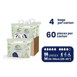 TrueHugz CoolDiscreet+ Adult Diaper Pull Up Pants (60 pcs/carton) Feather-Soft Ultimate Absorbent All-Night Protection