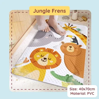 Non-slip Bath Mat Shower Bathroom Bathtub Waterproof Mat Anti slip Cartoon Children Elderly Safety PVC TPE