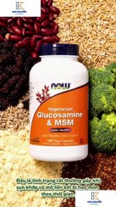 NOW Vegetarian Glucosamine & MSM Hỗ Trợ Sức Khỏe Sụn Và Khớp - Glucosamine là thành phần tham gia cấu tạo glycosaminoglycans (GAGs) và proteoglycans – những cấu trúc tự nhiên của mô sụn.