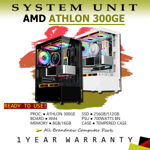 System Unit Ryzen 3 Ryzen 5 Ryzen 7 8-16gb Ram ddr4 / 256-512gb Ssd Bn Case With Psu Tempered Glass