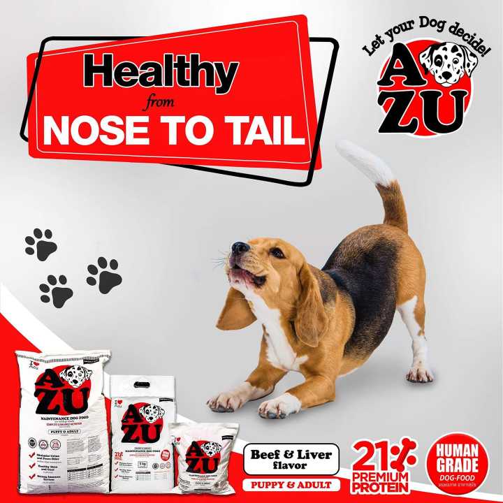 AZU Dog Food Complete Nutrition for Puppies Adults 1kg 5kg