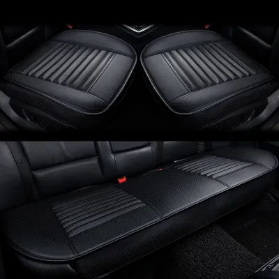 Leather Car Seat Cover Universal Full Set Car Seat Cushion Waterproof Front Rear Seat Protective Mat Kusyen Kereta Car Interior Accessories