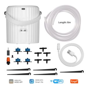 MOES Tuya WiFi Watering Pump Timer Device Irrigation System Garden Tools Sprinkler Wired Design Auto Mode Manual App Control