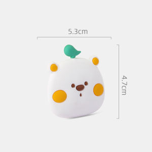 ฝาครอบกันชนป้องกันด้ามจับประตูรั้วกั้นเด็กติดผนัง6ชิ้นสติกเกอร์กันลื่นยางกาวในตัวประตูสัตว์น่ารักแผ่นหยุดการชน