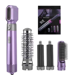 Handheld Wired High Speed Hair Dryer 5 in 1 Styler Curler Straightener Fast Styling for Home Travel
