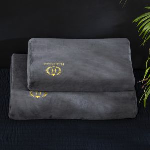 SUNLIGHT HOME Velvet Latex Pillowcase 10 ColorsMemory Foam Pillow Case Embroidered Pillowcase