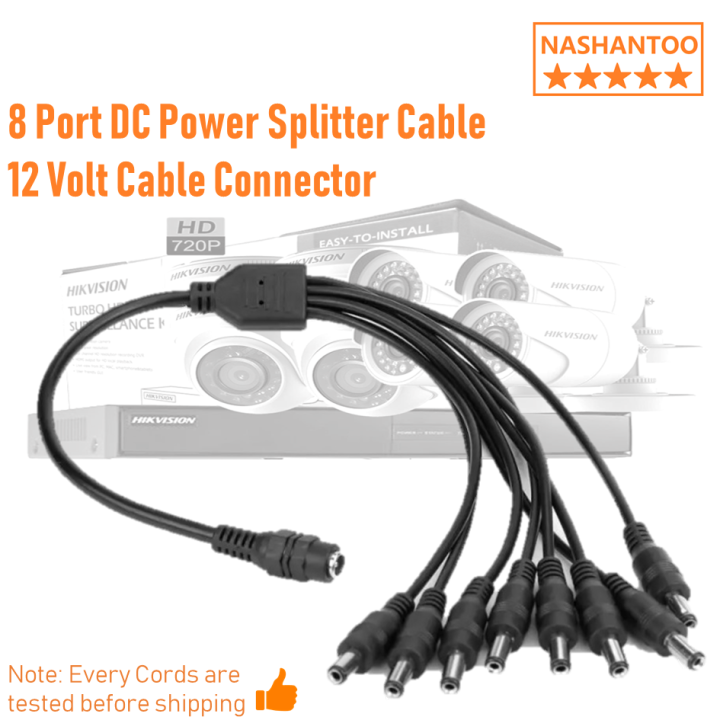 Way Splitter DC Power Supply Cable for 12V for CCTV Copper Pvc