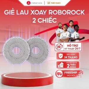 Phụ kiện Combo 2 Giẻ Lau Xoay Robot Hút Bụi Roborock Chính Hãng | Qrevo Saros