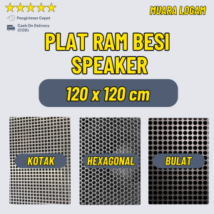 120 x 120 cm | RAM Speaker Model Plat Besi Lobang Grill Speaker Mesh Cover Grill Pelindung Audio