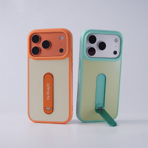 Invisible Folding Sand Holder for Magsafe Phone Case for iPhone 17 17pro max 16 Pro Wireless Charging Hit Color Cover