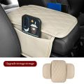 ROLL Portable Center Console Armrest Cushion Height Increasing Multifunctional Storage Box Convenient PU Leather Armrest Pad Car. 