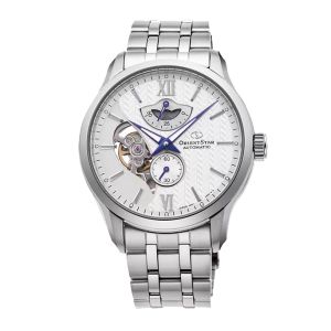 Đồng hồ nam Orient Star Watch Skeleton RE-AV0B0 Phiên bản giới hạn máy lộ cơ automatic dự trữ năng lượng 50 tiếng tích cót tự động mặt kính Sapphire chống xước dây thép đeo tay cao cấp xuất xứ Nhật Bản chính hãng