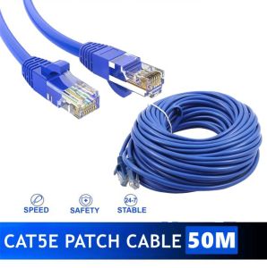 Ethernet Cable High Speed RJ45 CAT5e Internet Cable Wire Internet Lead Cable 5M 10M 15M 20M 30M 40M 50M -Blue