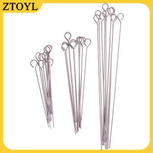 ZTOYL 10 cái thịt ngỗng tròn nướng xiên que thép không gỉ BBQ kim