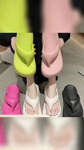 [Free Shipping] Thick-Soled EVA Flip-Flops For Women Summer Platform Sandals Thick-Soled Height-Increasing Sandals Beach Wedge Sandals Toe-Post Sandals