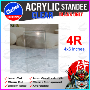 Acrylic Standee Blank Clear / Transparent 4R 5R 6R QR Code / Table Standee