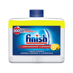 Finish - Dung Dịch Vệ Sinh Khoang Máy Rửa Chén 250ml - Tẩy Cặn Vôi & Dầu Mỡ - Hương Chanh Tươi - Làm Sạch Sâu Như Mới