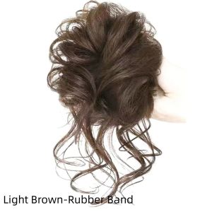 BAIXL Black Brown Wig Synthetic Hair Bun Hair Extensions Elastic Scrunchy False Hair Pieces Hair Accessories Natural Claw Hair Bun Women