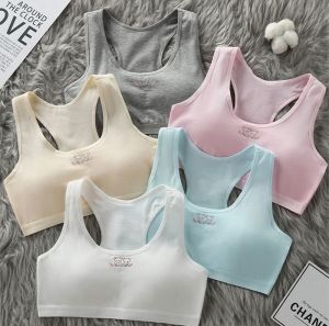 ซับในเด็กผู้หญิงผ้าฝ้าย แบบสวม บราเด็กผู้หญิงลายหมี 🧸 เสื้อชั้นในเด็กผู้หญิง เนื้อผ้าดี ใส่สบาย NY23 คละสี 3 ตัว พร้อมส่ง