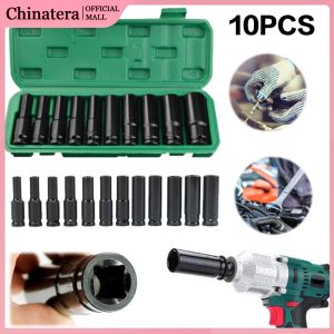 Multi-Purpose 1/2 Inch Electric Wrench Socket Set Extended Impact Sockets for Home and Workshop Hex Impact Set