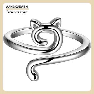 [COD] Adjustable Size Yarn Ring Cat Ears Crochet Ring Beginner Knitting Crocheting Loop Thread Wrapped Rings Tension Regulator Tool