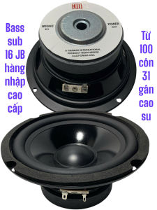 Loa bass sub 16cm JB hàng nhập côn 31 gân cao su màng nhựa bóng - giá 1 cái
