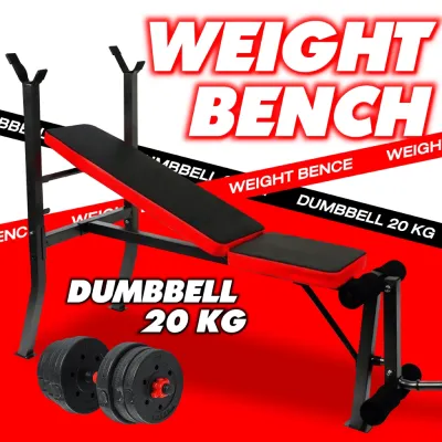 BG Sport Bench Press Besa Adjustable Multi Gym Weight Bench Barbell Multifungsi
