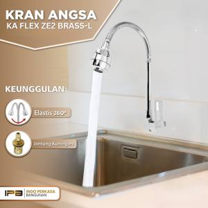 VELOCE KRAN KA FLEX BRASS KUNINGAN | Kran Angsa Wastafel | Kran Angsa Cuci Tangan | 2090