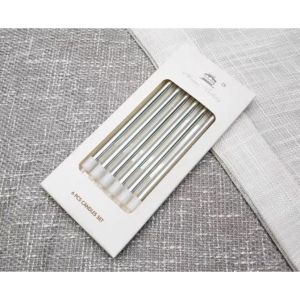 AN Lilin ulang tahun emas metalik warna-warni/lilin kue ulang tahun/lilin pesta romantis dekorasi kue COD