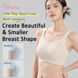 【OFFICIAL】Veimia Rabbit Ear Cup Seamless Wire-Free Bra Minimizing And Shaping Bra For Larger Busts Seamless Bra For Women Reduces Side Bulge And Prevents Sagging