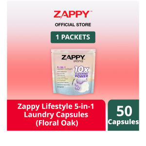 Zappy Lifestyle 5-in-1 Laundry Capsules | Pods | Detergent | Fragrance (Floral Oak Peach Oolong Fresh Linen Sports)