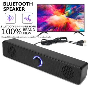 ISUT Computer Bluetooth Speaker Portable Wired Bluetooth Soundbar Stereo Speaker 3.5MM Audio Cable