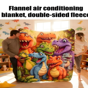Flannel Air Conditioning Blanket for Autumn and Winter Double-Sided Fleece Warm and Breathable Anti-Static Colorful Family Use