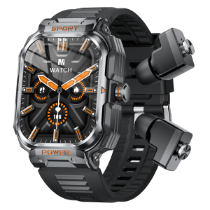 ใหม่ GT55 TWS หูฟังไร้สายสมาร์ทนาฬิกา2.01นิ้ว Full Touch Screen Heart Rate Bluetooth 4.0 IP67กันน้ำผู้ชายผู้หญิง smartwatch สำหรับ Android IOS