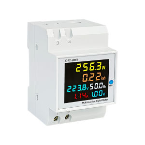 【COD/Original】6IN1 din rail AC monitor 110V 220V Voltage Current Power Factor Active KWH Electric energy Frequency