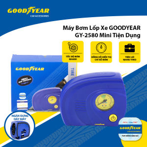 Máy Bơm Lốp Xe GOODYEAR GY-2580 Tiện Dụng Nhỏ Gọn Công Suất 30L/Phút