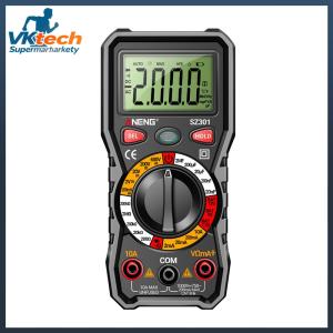 2000 นับความต้านทานความต้านทานแบบหลายมิเตอร์ไดโอดแบบพกพาแบบพกพาสมาร์ทดิจิตอลดิจิตอล DC แรงดันไฟฟ้าแรงดันไฟฟ้าแบตเตอรี่ที่ขับเคลื่อนด้วยเครื่องมือไฟฟ้าที่มีความแม่นยำสูง