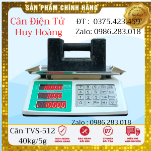 Cân Điện Tử Tính Tiền Tích Điện TVS-512- 40Kg/5g -Siêu Bền - Siêu Chính Xác - Bảo Hành 2 NĂM