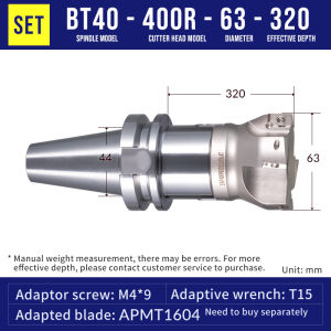 Face Milling Cutter BAP300R BAP400R Milling Cutter head BT30 BT40 CNC Tools Holder Set Face End Mills APMT1604 Carbide Inserts