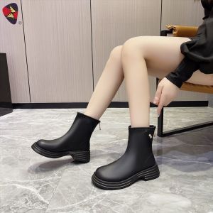 Katerina Fashion Korean Ankle Zipper Boots Shoes Plain For Women #K-20