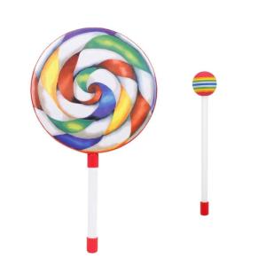 Mềm Lollipop hình trống trẻ em tay trống với bọt-đầu Bộ gõ Dùi Trống Tay Đồ chơi bộ gõ cho trẻ em Người lớn