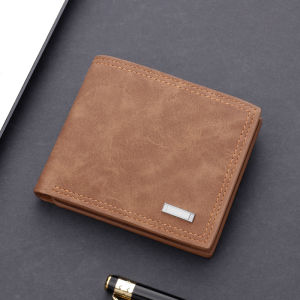 AE Mens short wallet wallet Leather wallet with multiple card slots can hold a drivers license vintage style dollar bill holder