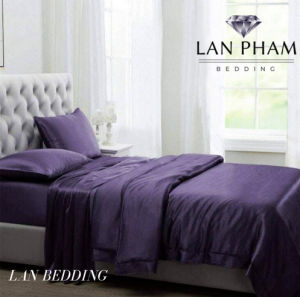 ( Lụa Loại 1) Chăn Lẻ Phi Lụa Màu Tím Than Cao Cấp Mềm Mại Lan Pham Bedding.