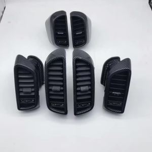 Silver Carbon Front Middle Central Air Conditioner AC Vent Grille Outlet Complete Assembly For Porsche 7P5 2010-2015