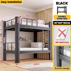 Bunk Bed with Stairs Bed Frame Double Deck Bed Adults Bed Student Dormitory Metal Bunk Bed