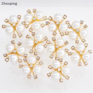 【ZP】 Flash Sale Cute 10pcs DIY Flower Button Wedding Decoration Sewing Decor Craft